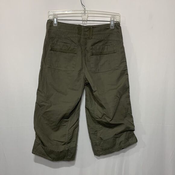 MOUNTAIN HARDWEAR capri tabbed hem zip/snap fly pockets women’s size 4 - Picture 2 of 11